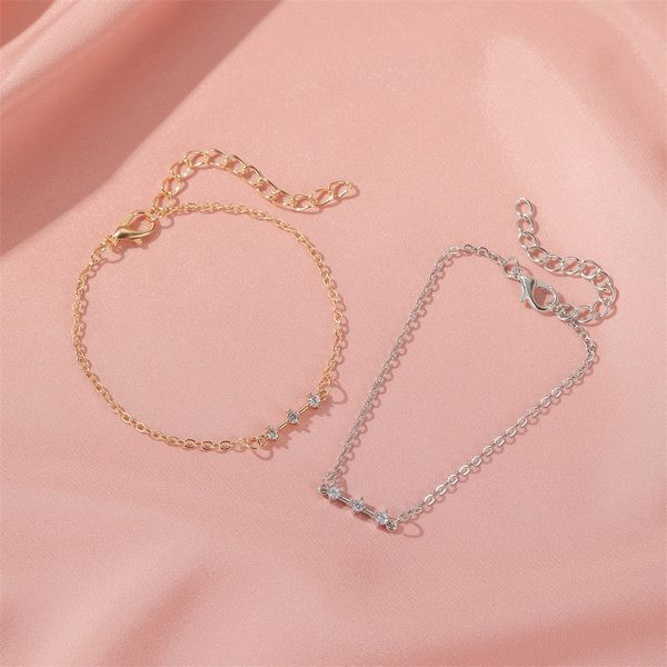 Bratara de dama cu piatra de culoare auriu si argintiu