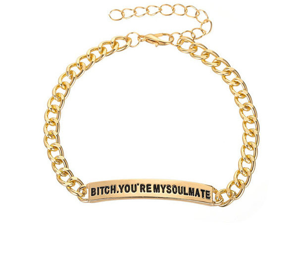 Brățară de damă cu inscripție gravată