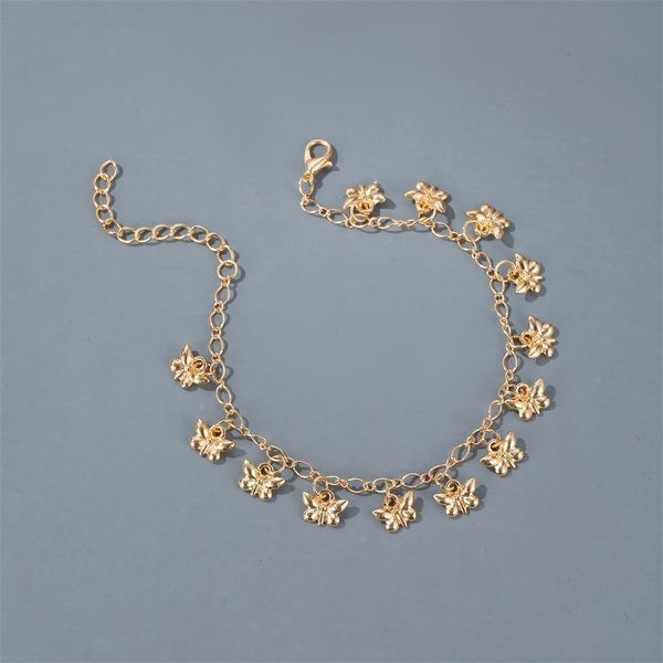 Bratara de dama reglabila cu pandantive de culoare aurie