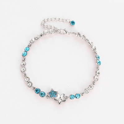 Stiilne naiste käevõru värviliste dekoratiivkividega