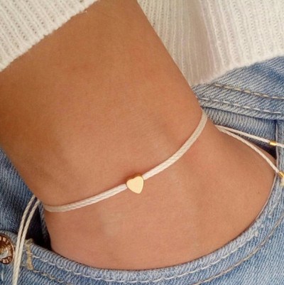 Modern women`s heart bracelet