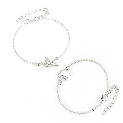 Дамска модерна гривна от сплав два цвята