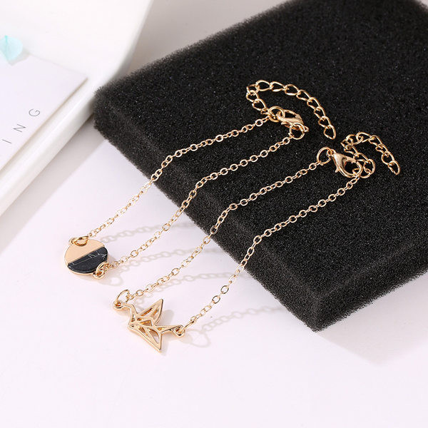 Дамска модерна гривна от сплав два цвята