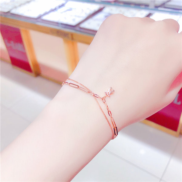 Дамска гривна двуслойна с висулка