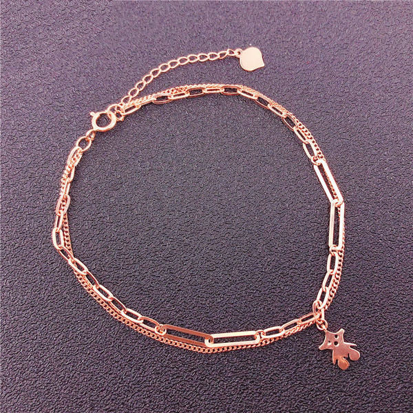 Дамска гривна двуслойна с висулка