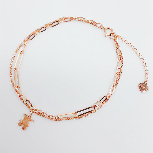 Дамска гривна двуслойна с висулка