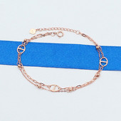 Γυναικείο βραχιόλι δύο στρώσεων με πέτρες