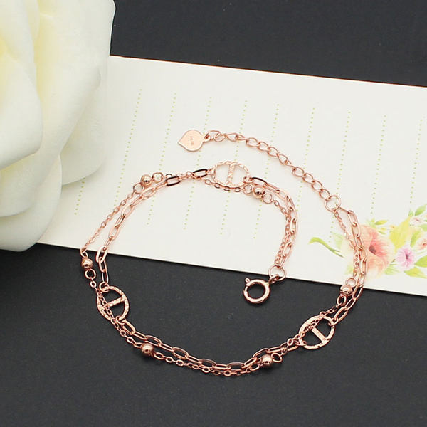 Γυναικείο βραχιόλι δύο στρώσεων με πέτρες