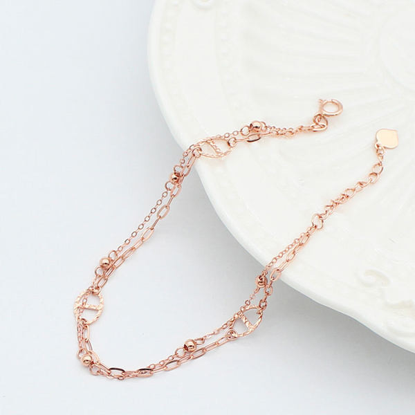 Γυναικείο βραχιόλι δύο στρώσεων με πέτρες