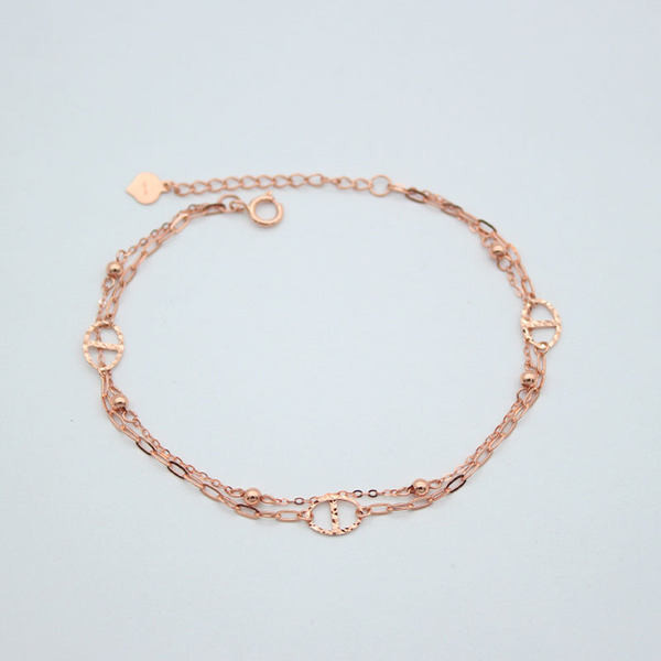 Γυναικείο βραχιόλι δύο στρώσεων με πέτρες