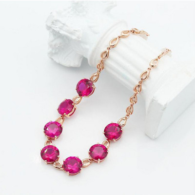 Naiste elegantne roosade kivikestega käevõru