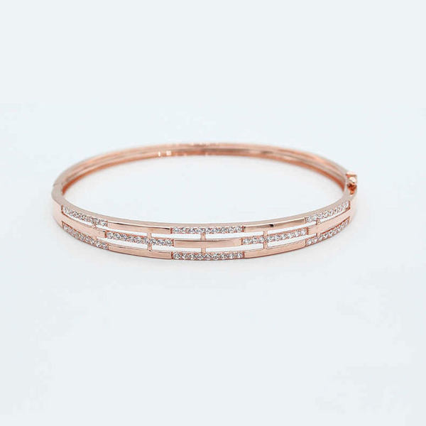 Κομψό βραχιόλι τύπου δαχτυλιδιού - με πέτρες