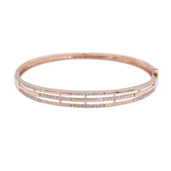 Κομψό βραχιόλι τύπου δαχτυλιδιού - με πέτρες