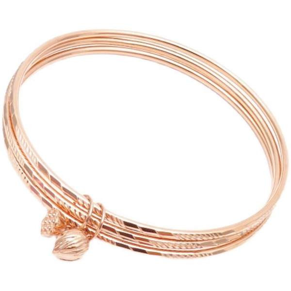 Златиста дамска гривна с метални висулки