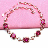 Μοντέρνο ρυθμιζόμενο γυναικείο βραχιόλι με χρωματιστές πέτρες