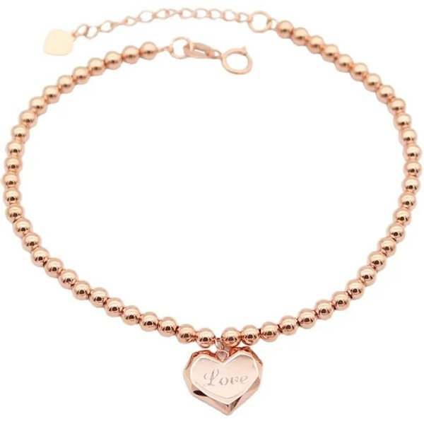 Дамска гривна с висулка сърце и надпис 