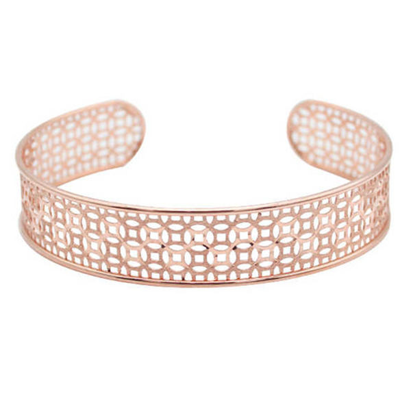 Модерна дамска гривна тип колба в златист цвят