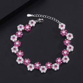 Дамска гривна с флорални мотиви 