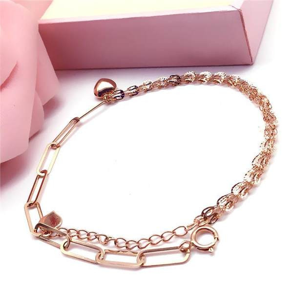 Дамска модерна регулируема гривна с висулка сърце