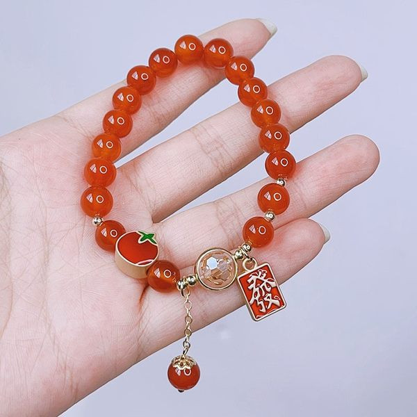 Дамска гривна с висулки и цветни мъниста