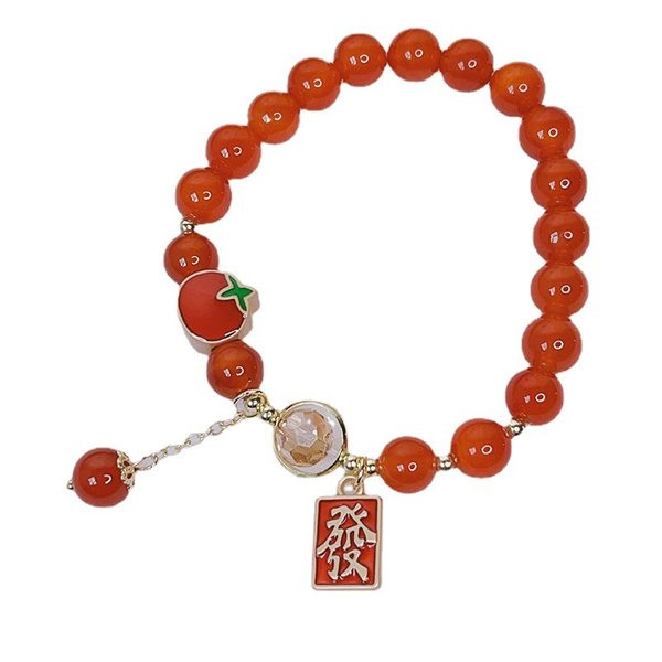 Дамска гривна с висулки и цветни мъниста