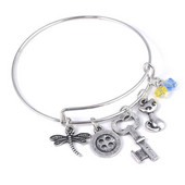 Βραχιόλι από ατσάλι τιτανίου με μενταγιόν