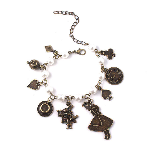 Bratara eleganta de dama doua modele cu pandantiv si perle