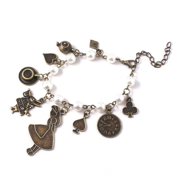 Bratara eleganta de dama doua modele cu pandantiv si perle