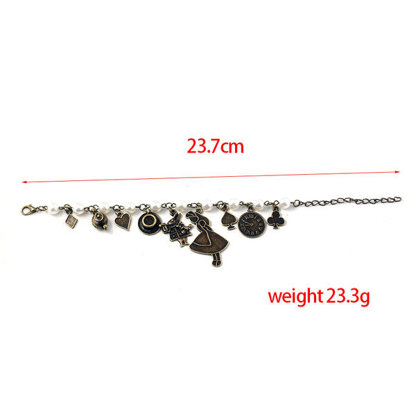 Bratara eleganta de dama doua modele cu pandantiv si perle