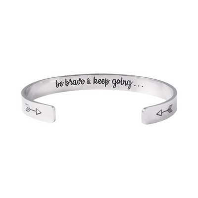 Naiste vabaaja graveeritud roostevabast terasest käevõru