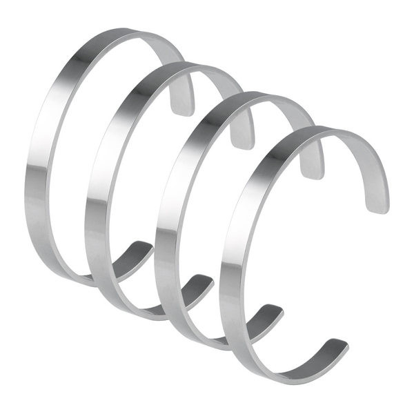 Naiste vabaaja graveeritud roostevabast terasest käevõru