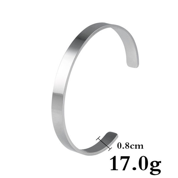 Naiste vabaaja graveeritud roostevabast terasest käevõru