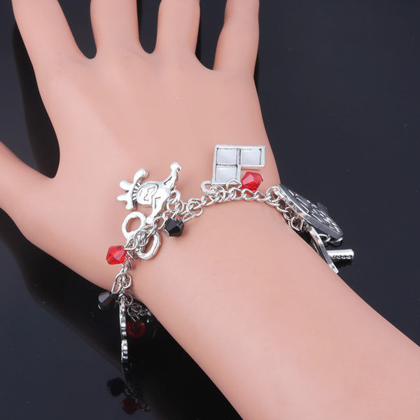 Bratara casual de dama din otel cu pandantiv