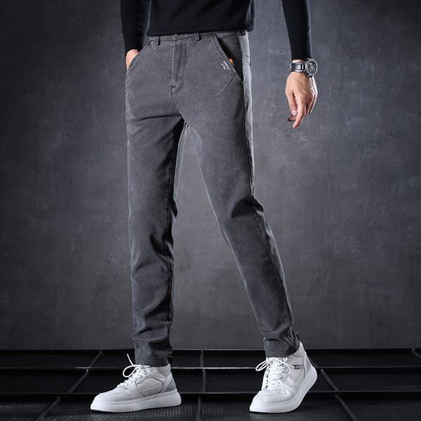 Ανδρικό casual τζιν με τσέπη και γράμματα