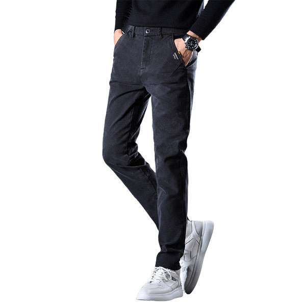 Ανδρικό casual τζιν με τσέπη και γράμματα