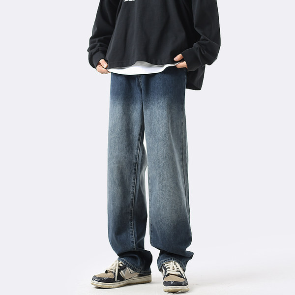 Ανδρικό τζιν ίσιο με χαλαρή εφαρμογή με τσέπη