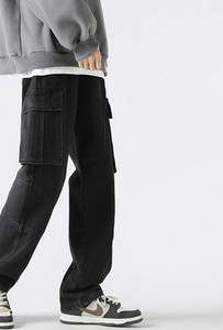 Ανδρικό τζιν casual με πλαϊνή τσέπη