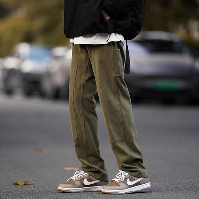 Ανδρικό casual τζιν με φαρδύ σχέδιο με κορδόνια