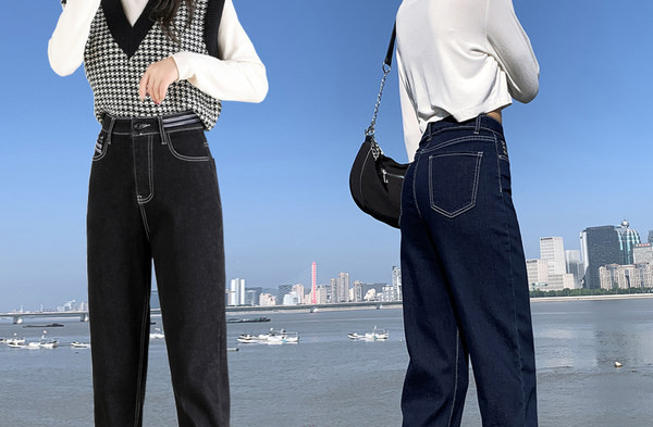 Ležerne ženske traperice s džepom