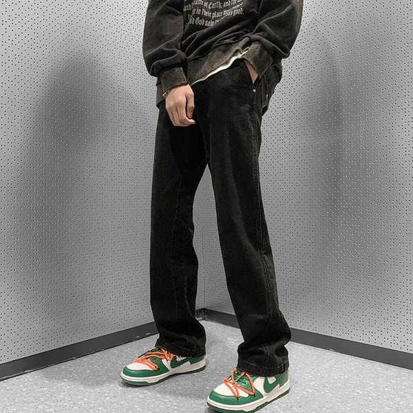 Musta värvi vabaaja meeste teksad