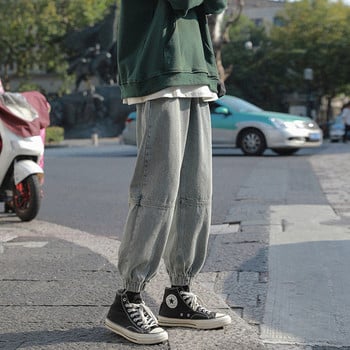 Ανδρικό τζιν casual με τσέπη - φαρδύ μοντέλο