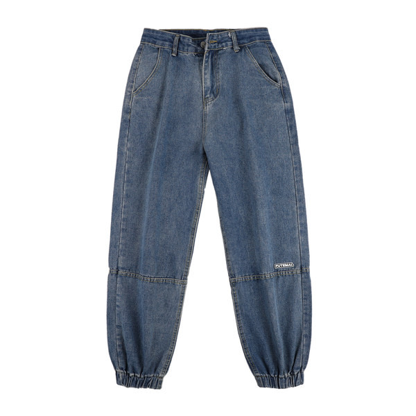 Ležerne muške traperice s džepom - široki model