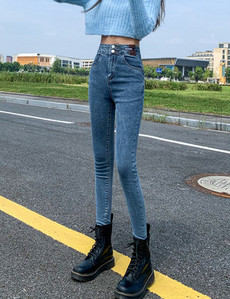 Ženske traperice od flisa visokog struka