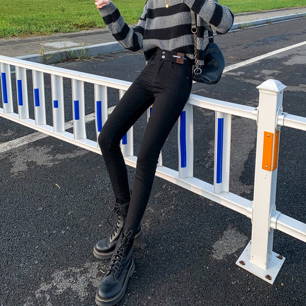 Ženske traperice od flisa visokog struka