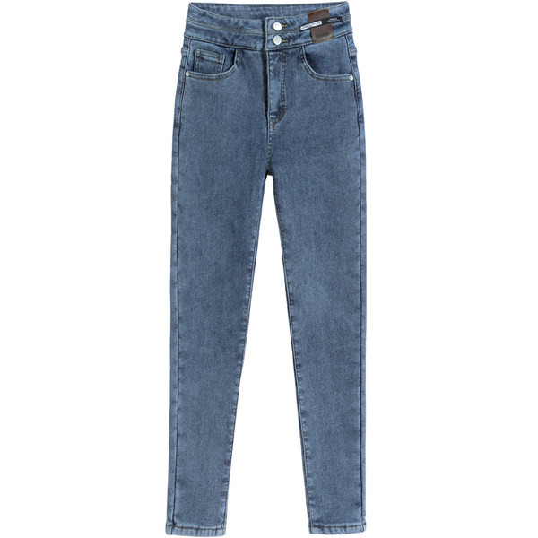 Ženske traperice od flisa visokog struka