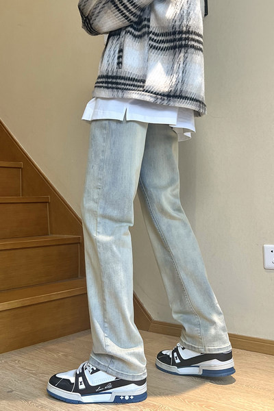 Χειμερινό ανδρικό τζιν ίσιο μοντέλο