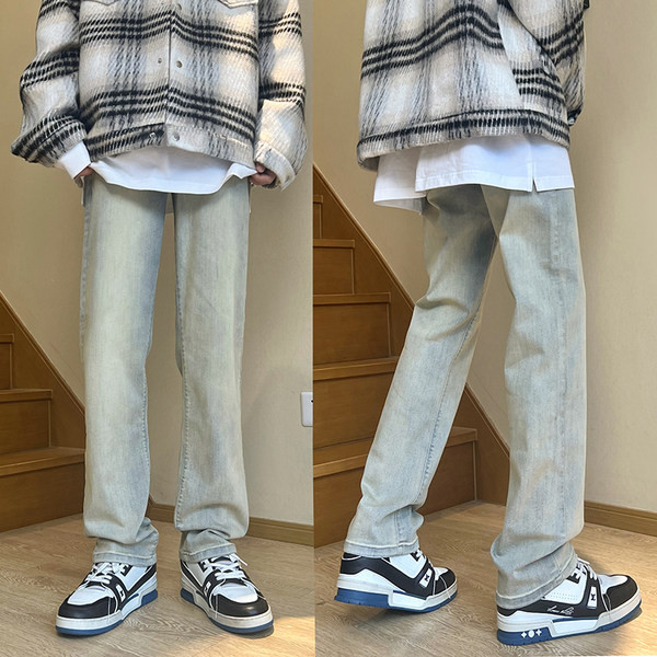 Χειμερινό ανδρικό τζιν ίσιο μοντέλο