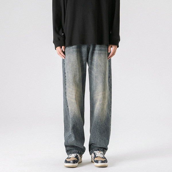 Model larg de blugi barbatesti - cu buzunar