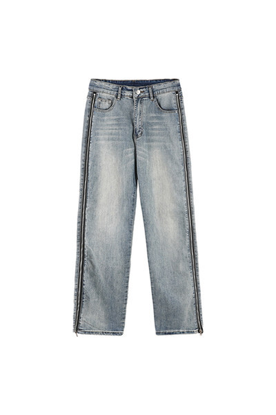 Ravni model muških traperica - s patentnim zatvaračem