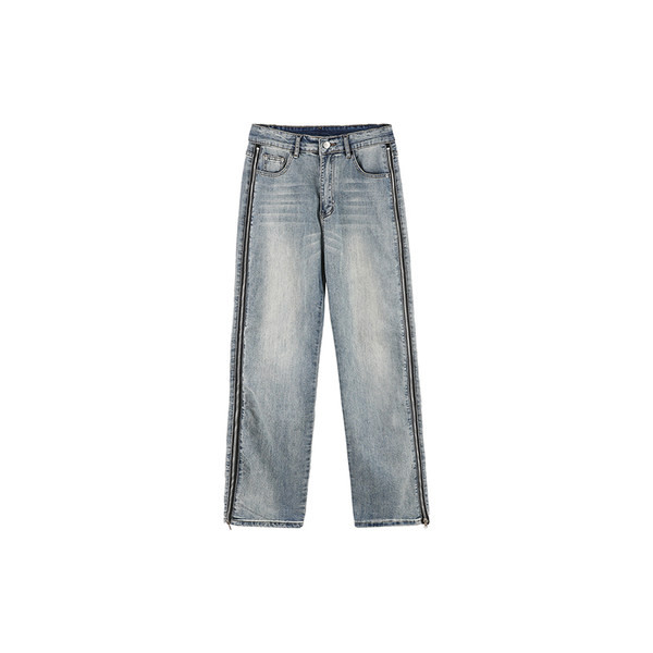 Ravni model muških traperica - s patentnim zatvaračem